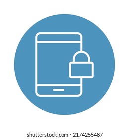 Mobile Security Vector icon which is suitable for commercial work and easily modify or edit it
