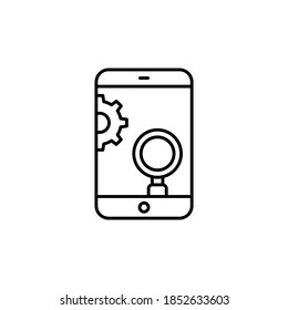 Mobile Seo icon in vector. Logotype