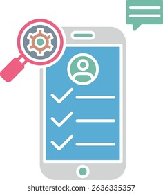Mobile SEO    illustration with isolated background
