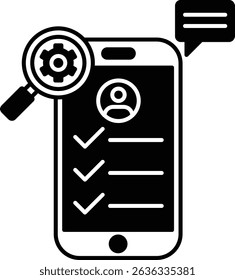    Mobile SEO illustration with isolated background