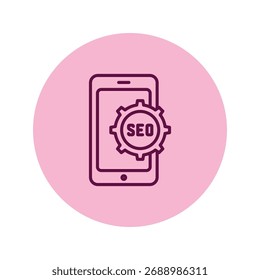 Móvel SEO pentaglow, vetor, pixel perfeito, arquivo ilustrador 