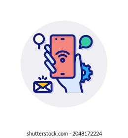 Mobile Service icon in vector. Logotype