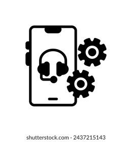 Icono de Servicio móvil en vector. Logotipo
