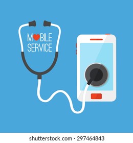 Mobile service vector illustration
