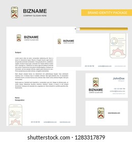 Mobile setting  Business Letterhead, Envelope and visiting Card Design vector template
