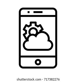 mobile setting cloud icon