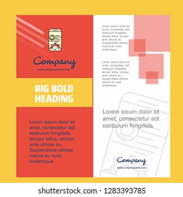 Mobile setting  Company Brochure Title Page Design. Company profile, annual report, presentations, leaflet Vector Background