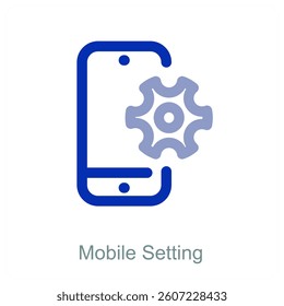 Mobile Setting and configuration icon concept