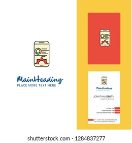Mobile setting  Creative Logo and business card. vertical Design Vector