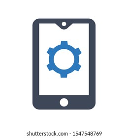 Mobile setting icon. vector graphics