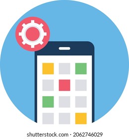 Mobile setting Isolated Vector icon which can easily modify or edit

