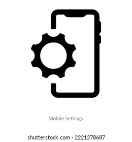 Mobile Setting and phone icon concept
