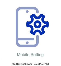 Mobile Setting and phone icon concept