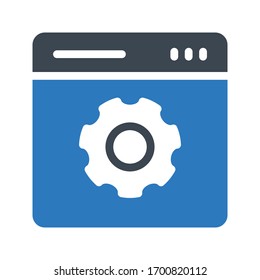 icono de color de glifo vectorial de configuración móvil 