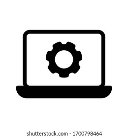 mobile setting vector glyph flat icon 