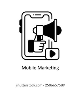 Mobile Setting vector  solid Icon Design illustration. Smart Home and Technology Symbol on White background EPS 10 File