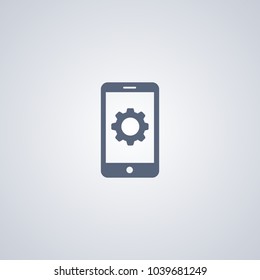 Mobile settings icon, vector best flat icon on white background , EPS 10