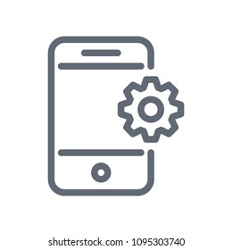  mobile settings vector icon