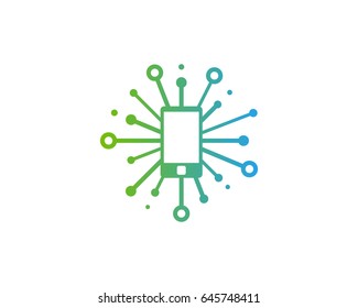 Mobile Share Icon Logo Design Element