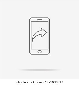 Mobile share icon. Vector concept illustration for design.