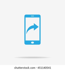 Mobile share icon. Vector concept illustration for design.