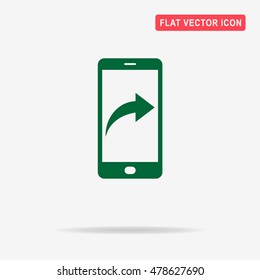 Mobile share icon. Vector concept illustration for design.