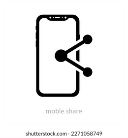 Concepto de icono Mobile Share y Transfer