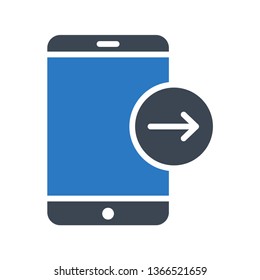 mobile sharing glyph double color