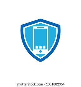 Mobile Shield Logo Icon Design
