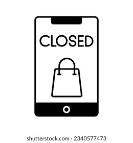 Mobile shop Glyph Vector Icon that can easily edit or modify

