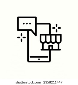 mobile shop icon, isolated icon in light background, perfect for website, blog, logo, graphic design, social media, UI, mobile app