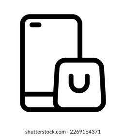 icono de tienda móvil o logotipo símbolo de signo aislado ilustración vectorial de alta calidad estilo negro iconos vectoriales