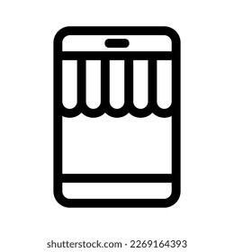 mobile shop icon or logo isolated sign symbol vector illustration - high quality black style vector icons