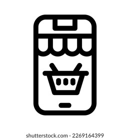 mobile shop icon or logo isolated sign symbol vector illustration - high quality black style vector icons