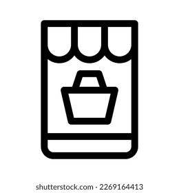 mobile shop icon or logo isolated sign symbol vector illustration - high quality black style vector icons