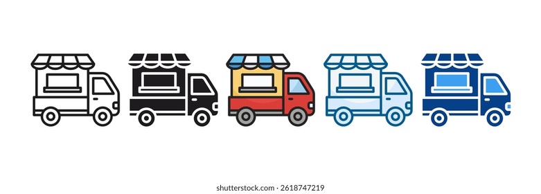 Mobile Shop Icon Set Multiple Style Collection