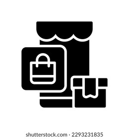icono de tienda móvil para tu diseño de sitio web, logotipo, aplicación, interfaz de usuario.