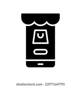 icono de tienda móvil para tu diseño de sitio web, logotipo, aplicación, interfaz de usuario.