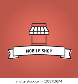 MOBILE SHOP LINE ICON SET