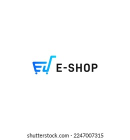 Logo de la tienda móvil. diseño del logotipo de tienda electrónica