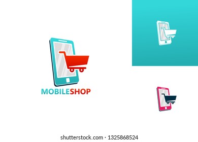 Mobile Shop Logo Template Design Vector, Emblem, Design Concept, Creative Symbol, Icon