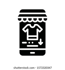mobile shop and t shirt related to black friday vector in solid design