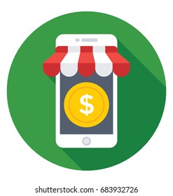 
Mobile Shop Vector Icon
