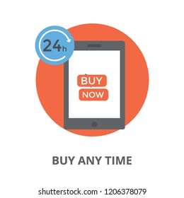 
Mobile shopping app in a smartphone 

