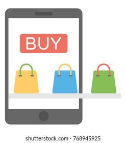 
Mobile shopping. Mobile app store 
