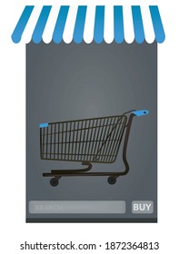 Mobile shopping app. vector illustration