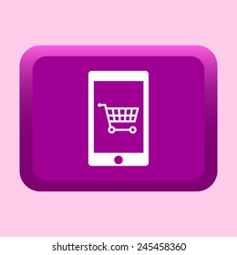 mobile with shopping cart 