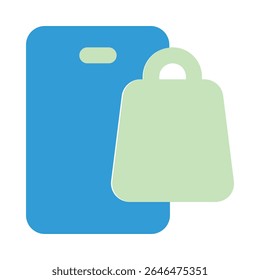 mobile shopping duo tone icon editable vektor