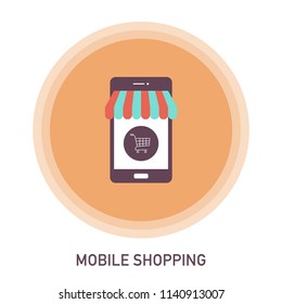 Mobile Shopping Icon