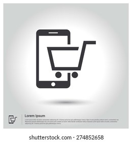 mobile shopping icon